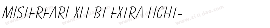 MisterEarl XLt BT Extra Light字体转换